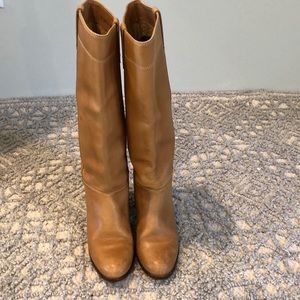 Nine West Vintage Tan Leather Knee High Boots